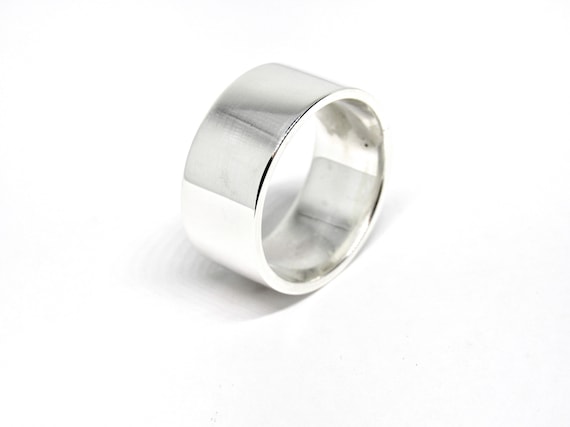 Band Ring Hammered Sterling Silver 11mm Wide Mens or Womens Band Ring Hammered Sterling Silver 11mm Wide Mens or Womens