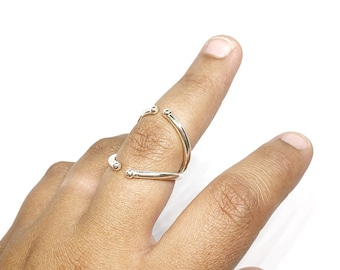 SwanAdjustable©  Splint Ring • Wire Splint Ring for PIP or DIP Joints • Sterling Silver • RA Rheumatoid Arthritis Splint • Arthritis Ring
