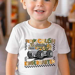 Ready To Crush Kindergarten, Kindergarten Boys Shirt, First Day Of School Shirt, Boys First Day Of School Shirt, Kindergarten Kids Shirt.
