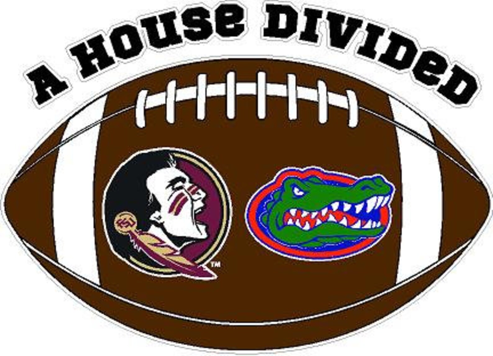 A House Divided Football Teams Decals Etsy