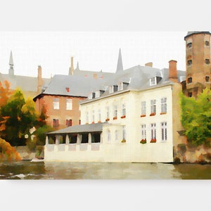 Bruges in White Original Artwork PRINTABLE Wall Art DIGITAL Prints Multiple Sizes
