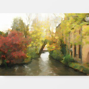Bruges Waterway Original Artwork PRINTABLE Wall Art DIGITAL Prints Multiple Sizes