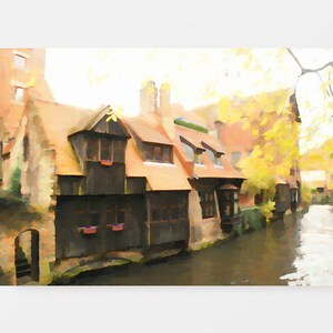 Bruges Canal House II Original Artwork PRINTABLE Wall Art DIGITAL Prints Multiple Sizes