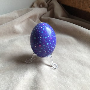 Blue Multicolor Spotted Chicken Egg Pysanka