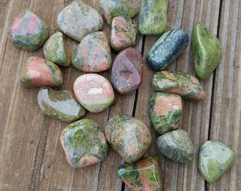 Unakite, 1/2-3/4"  Polished