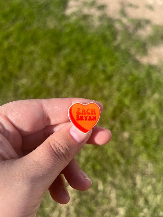 Orange Zach Bryan Valentines Heart Croc Charm/ 1 croc charm