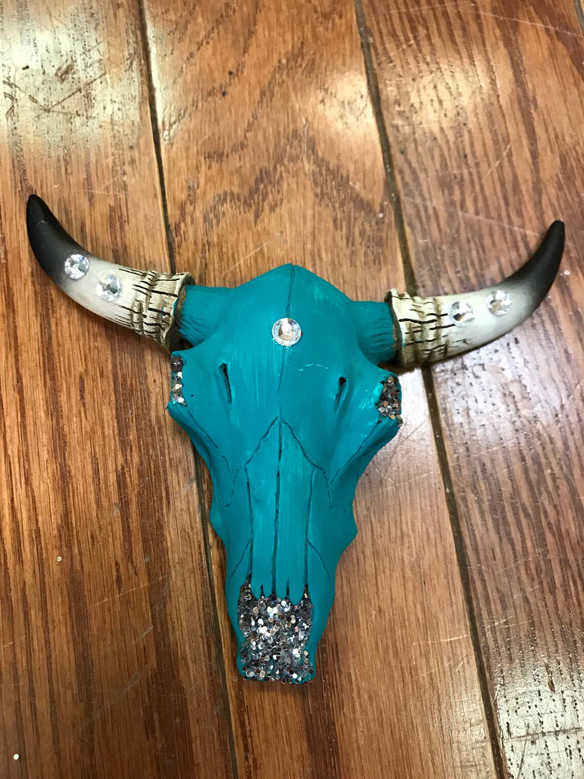 Rear view mirror hanger Cow skull Etsy