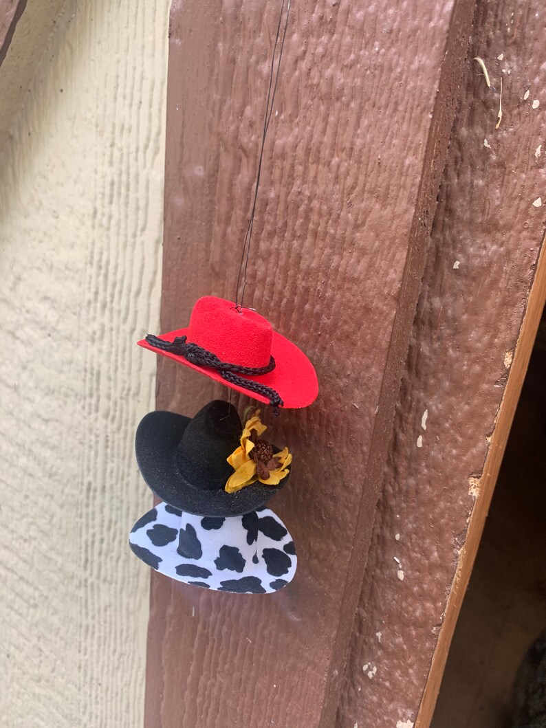Custom Mini Cowboy Hat Rearview Mirror Hanger/read ITEM Etsy