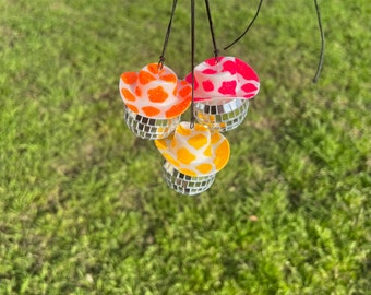 1 Custom Mini Cowboy Hat Disco Ball Car Charm