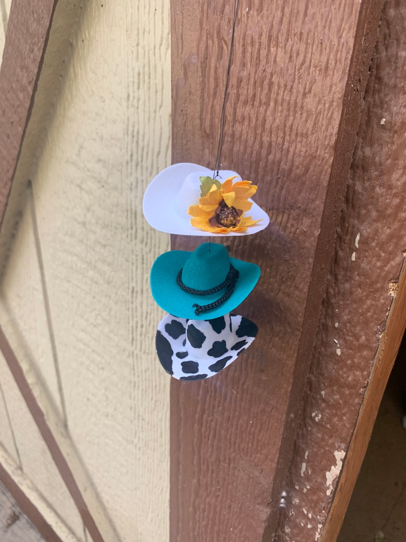 Custom Mini Cowboy Hat Rearview Mirror Hanger/read ITEM Etsy