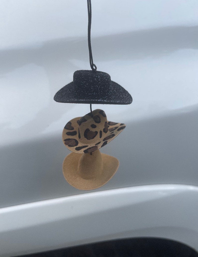 Custom Mini Cowboy Hat Rearview Mirror Hanger/read ITEM Etsy