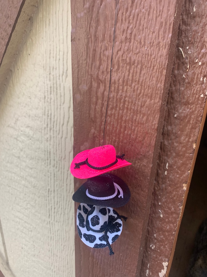 Custom Mini Cowboy Hat Rearview Mirror Hanger/read ITEM Etsy