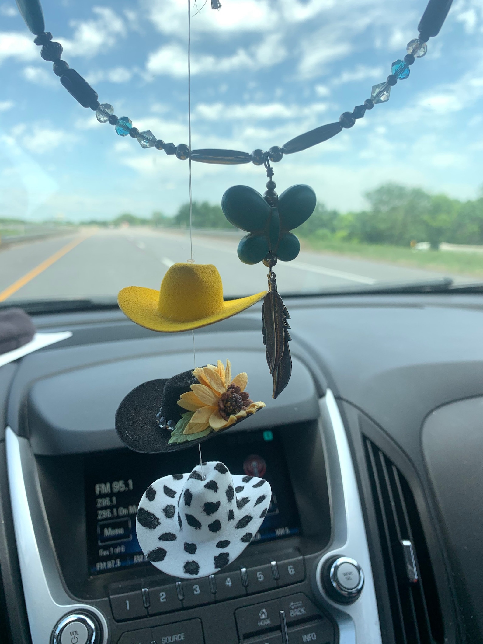 Custom Mini cowboy hat rearview mirror hanger/READ ITEM Etsy