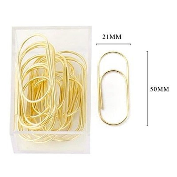 Wide Paper Clips Gold/ Large Paper Clips/ Plannerpaperclip Etsy