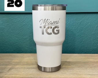 Set of 20 - Bulk 30oz Tumbler with custom artwork or logo - Custom Logo 30oz Tumbler, Laser Engraved Cup