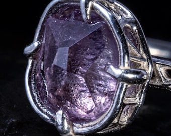 Pink Montana Sapphire Ring in Sterling Silver