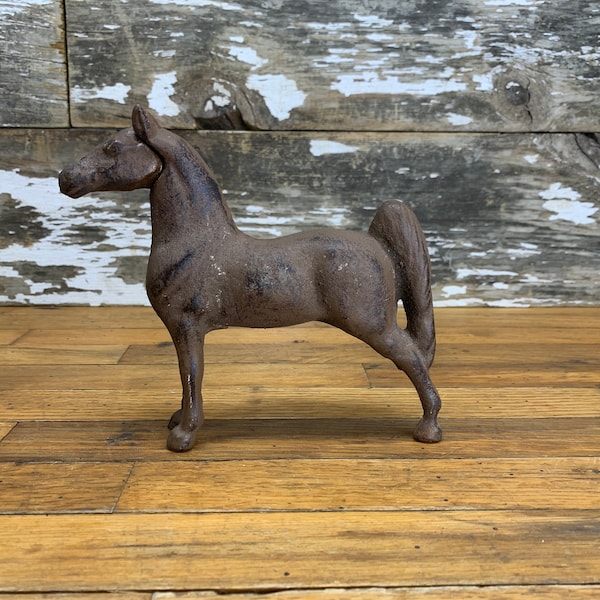 Antique Cast Iron Horse Bank - Free Standing - Missing One Foot - Cast Iron Coin Bank