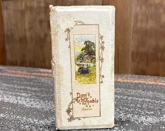 1910 Hardcover Pocket Poetry Book - Don’t Trouble by Cornish - The Hayes Lithographing Company