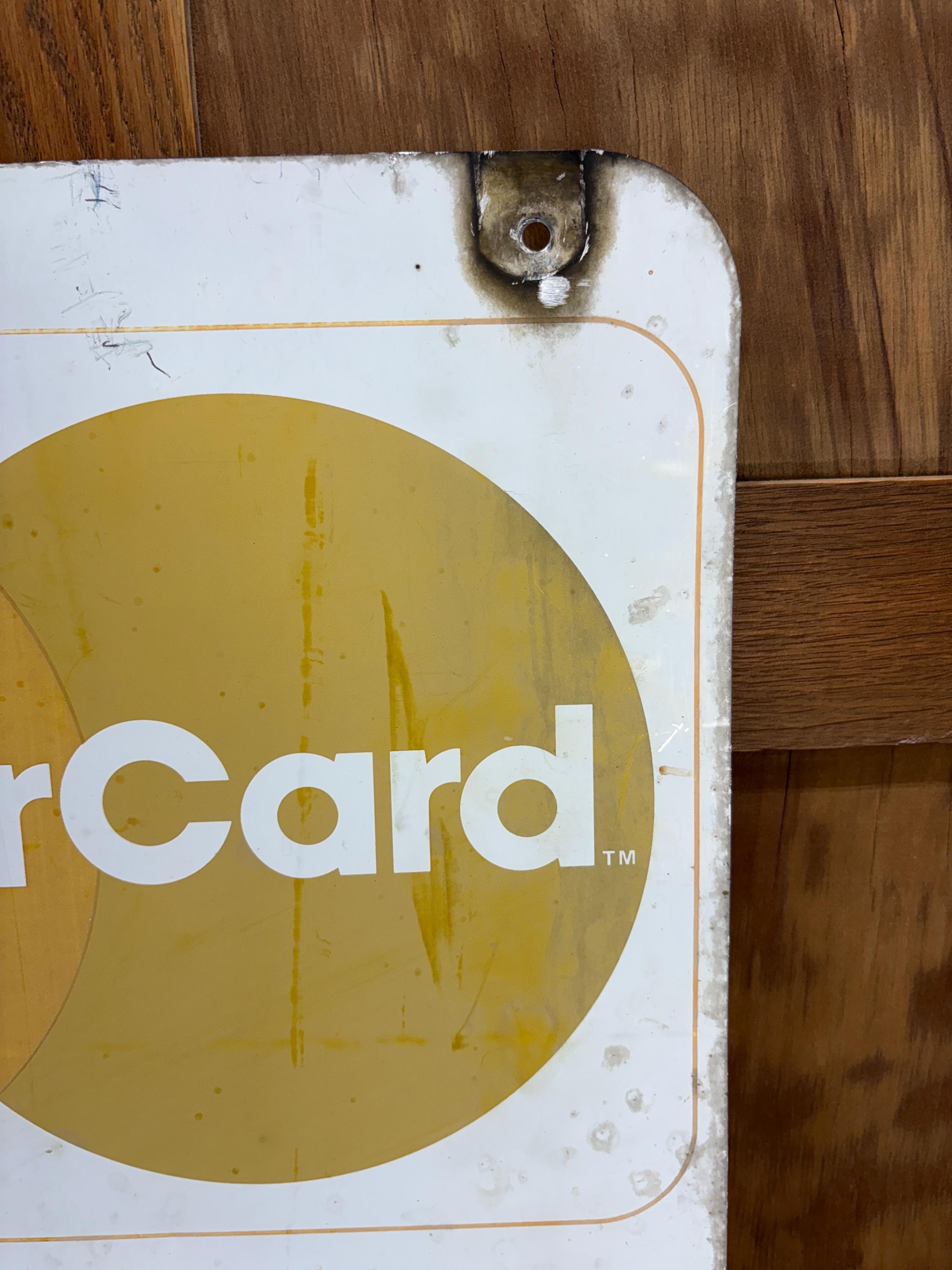 Vintage Visa Mastercard Double Sided Metal Sign 22