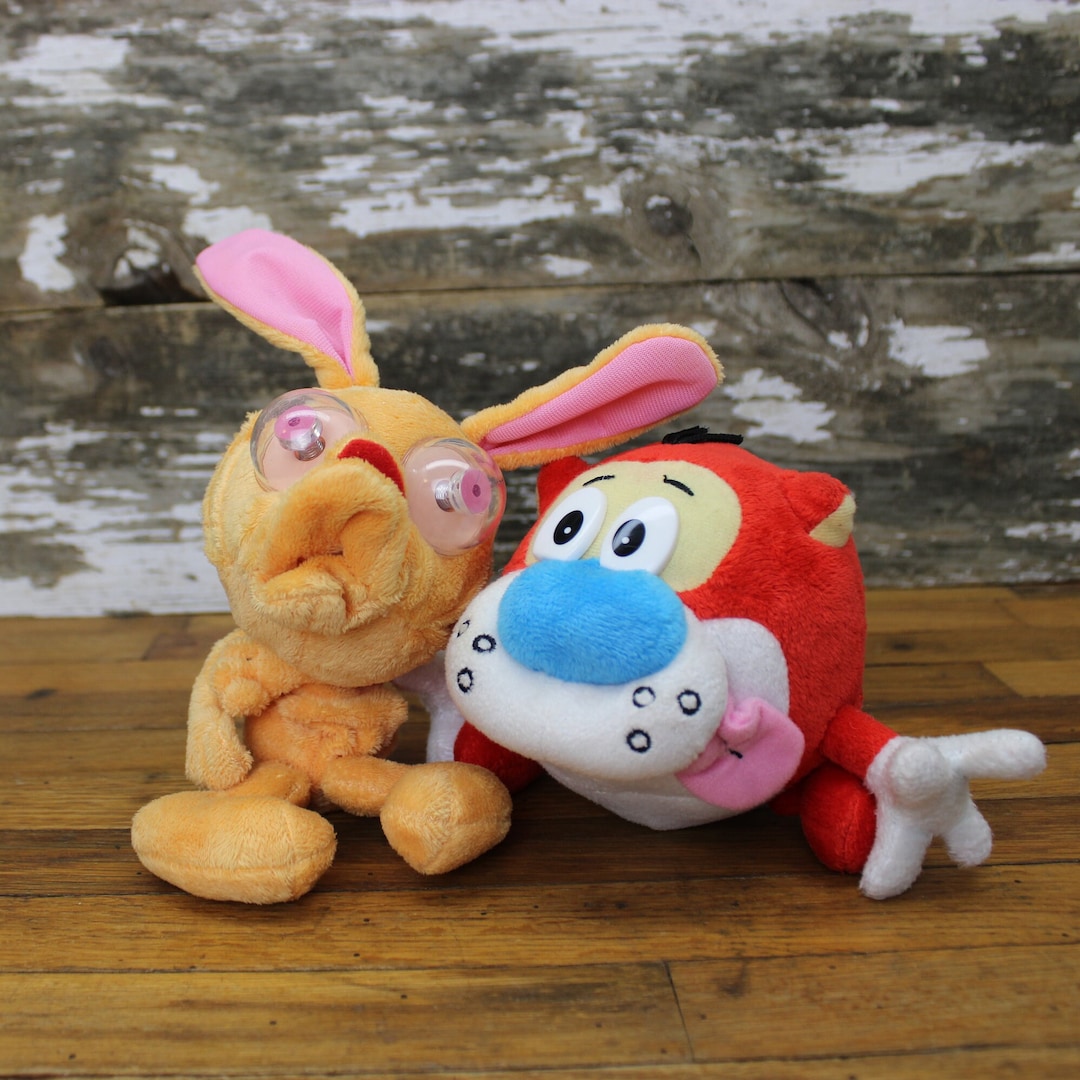 7 Ren and Stimpy Plush Toys Googly Eyes No Noise Pop Culture Plush Ren