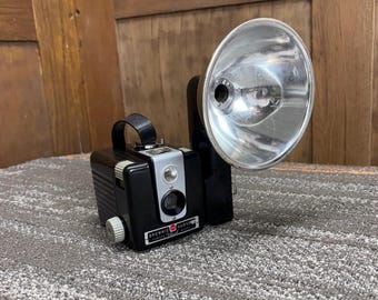 Modelo de flash para cámara Kodak Brownie Hawkeye con porta-flash Kodalite - Sin probar