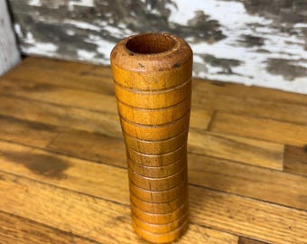 Small Wood Antique Millinery Thread Spool