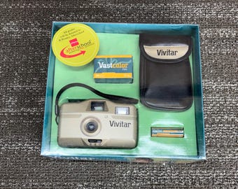 Vintage Vivitar 35mm Camera Back to School JC Penny’s Box Set: Camera, Case, Battery, and Film - New Old Stock!