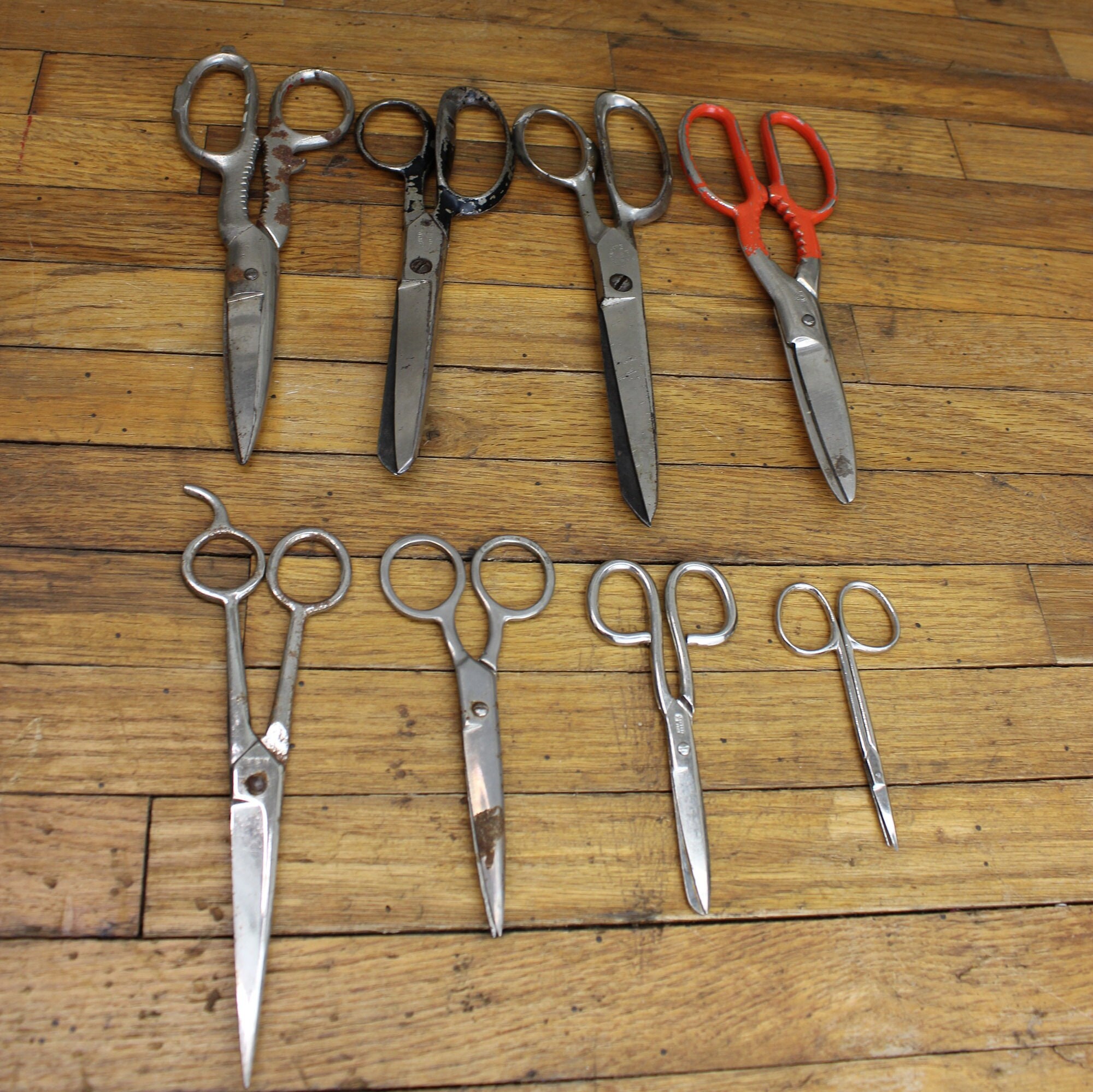 5 Pairs of New Vintage 4.5 Inch Vintage Metal Classroom Scissors, Falcon  Forged, Made in Taiwan 