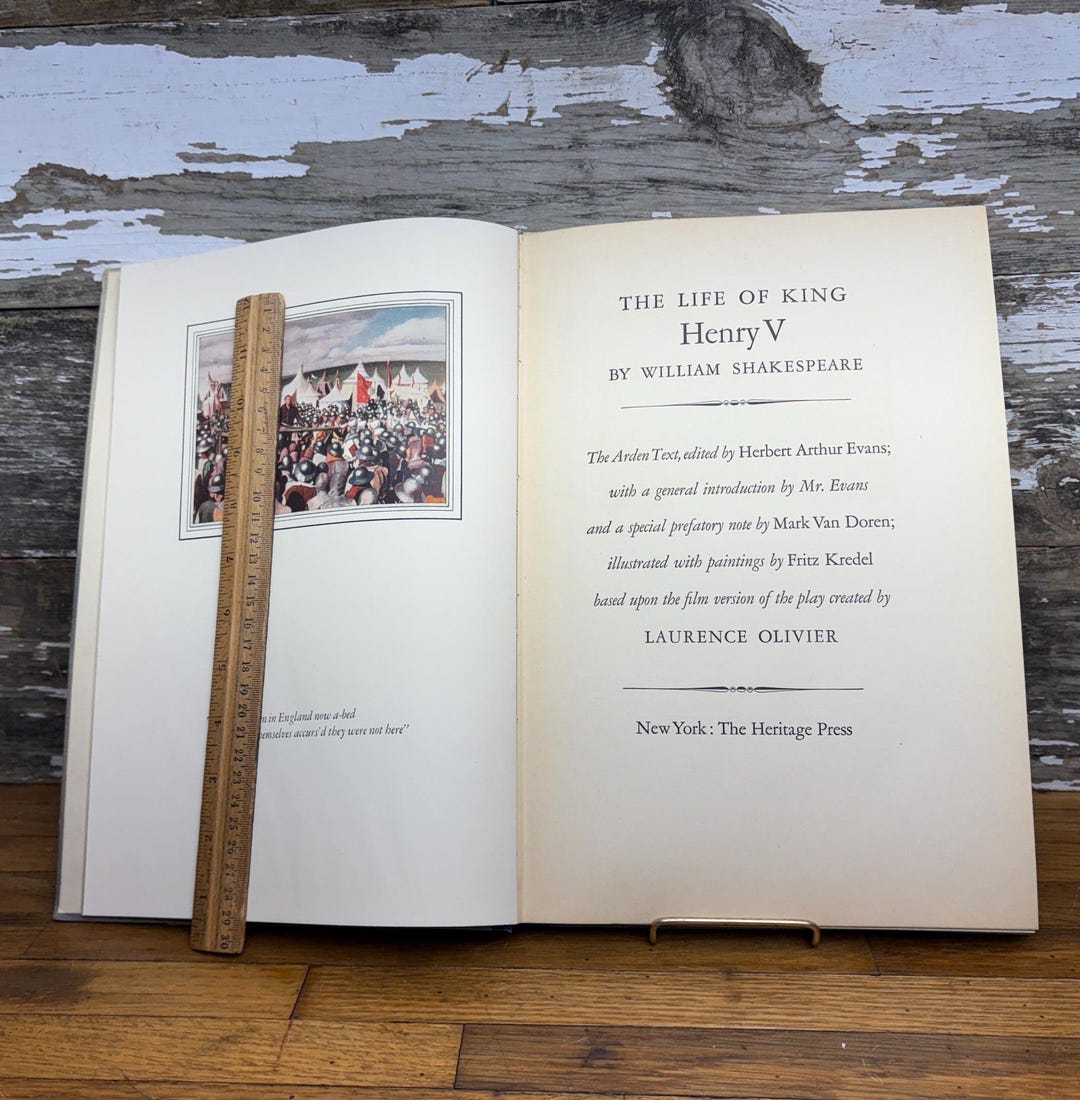 1951 William Shakespeare the Life of Henry V - Large Print Hardcover ...