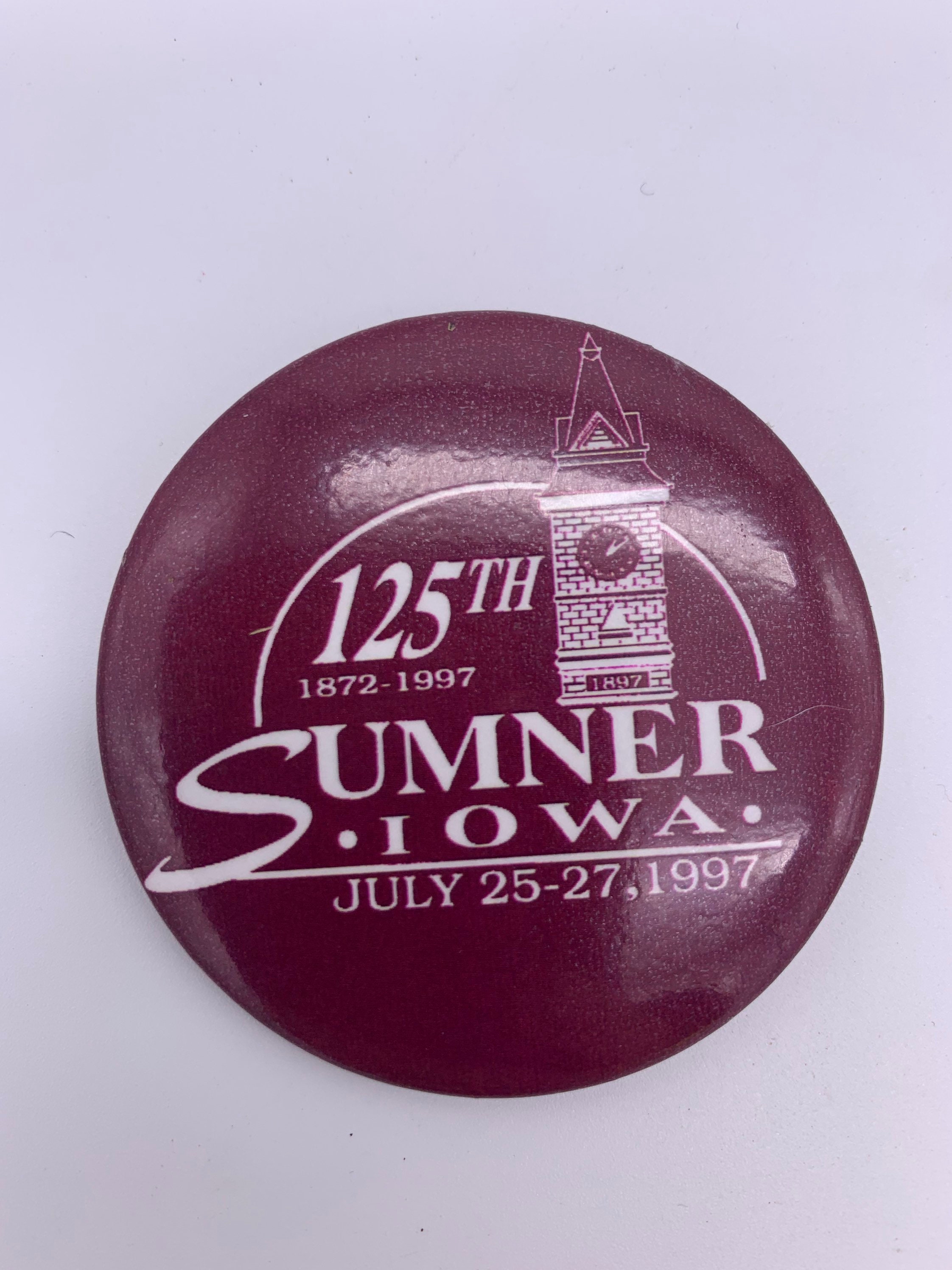Sumner Iowa 125 Year Celebration Pin Etsy