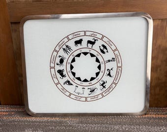 Zodiac Chart Glass Countertop Cutting Board Insert