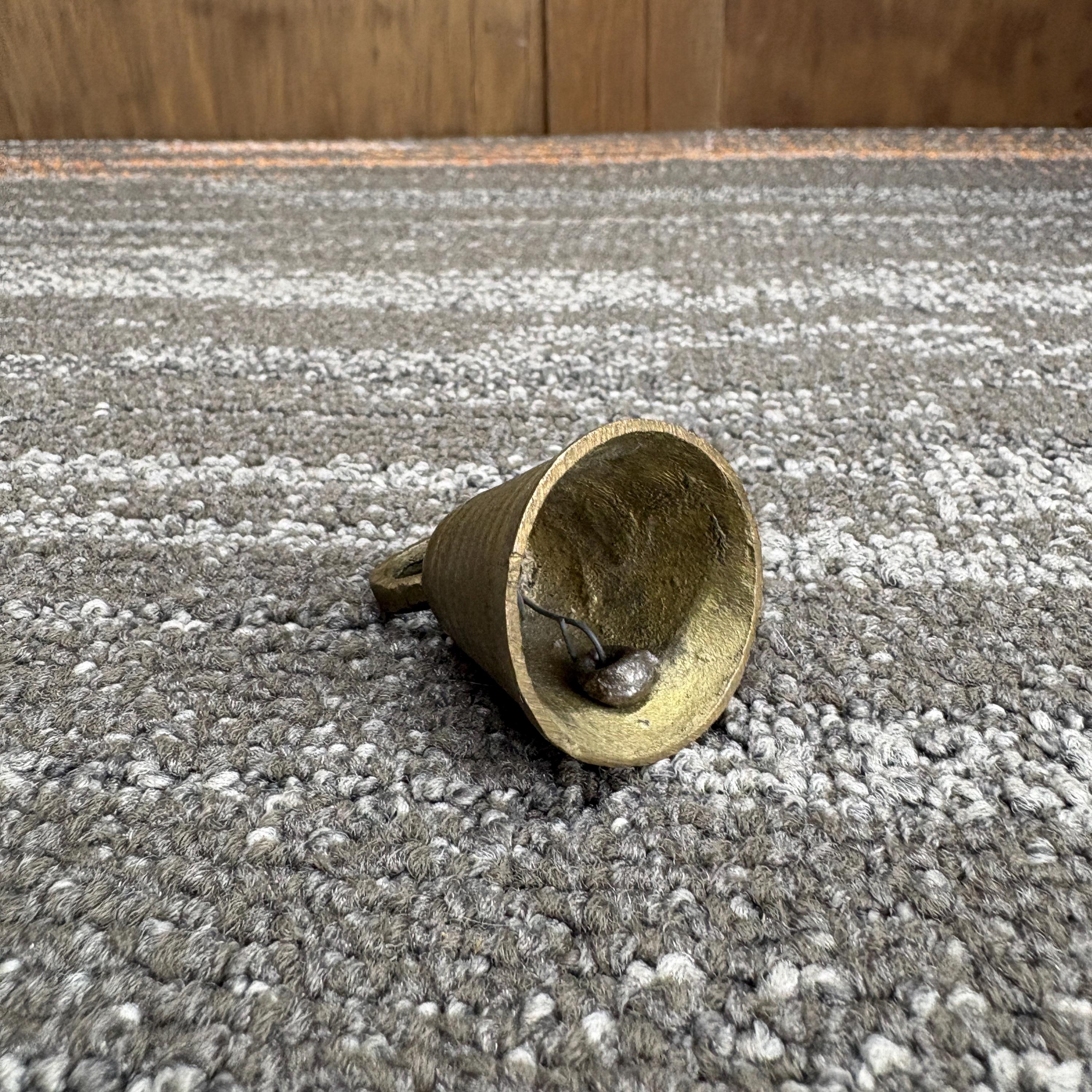 2 Inch Bell Vintage Ribbed Brass Bell - 2 Inches Tall - Etsy