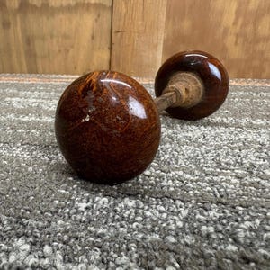 Antique Brown Porcelain Doorknob Set
