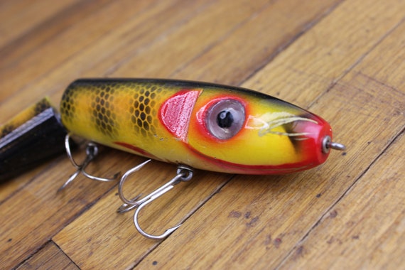 Vintage Wooden Musky Lure Custom Poptail by L.C.L 7.25 Inch Jointed Triple  Hook Creek Chub, Minnow Crankbait Old Musky Lure -  Australia