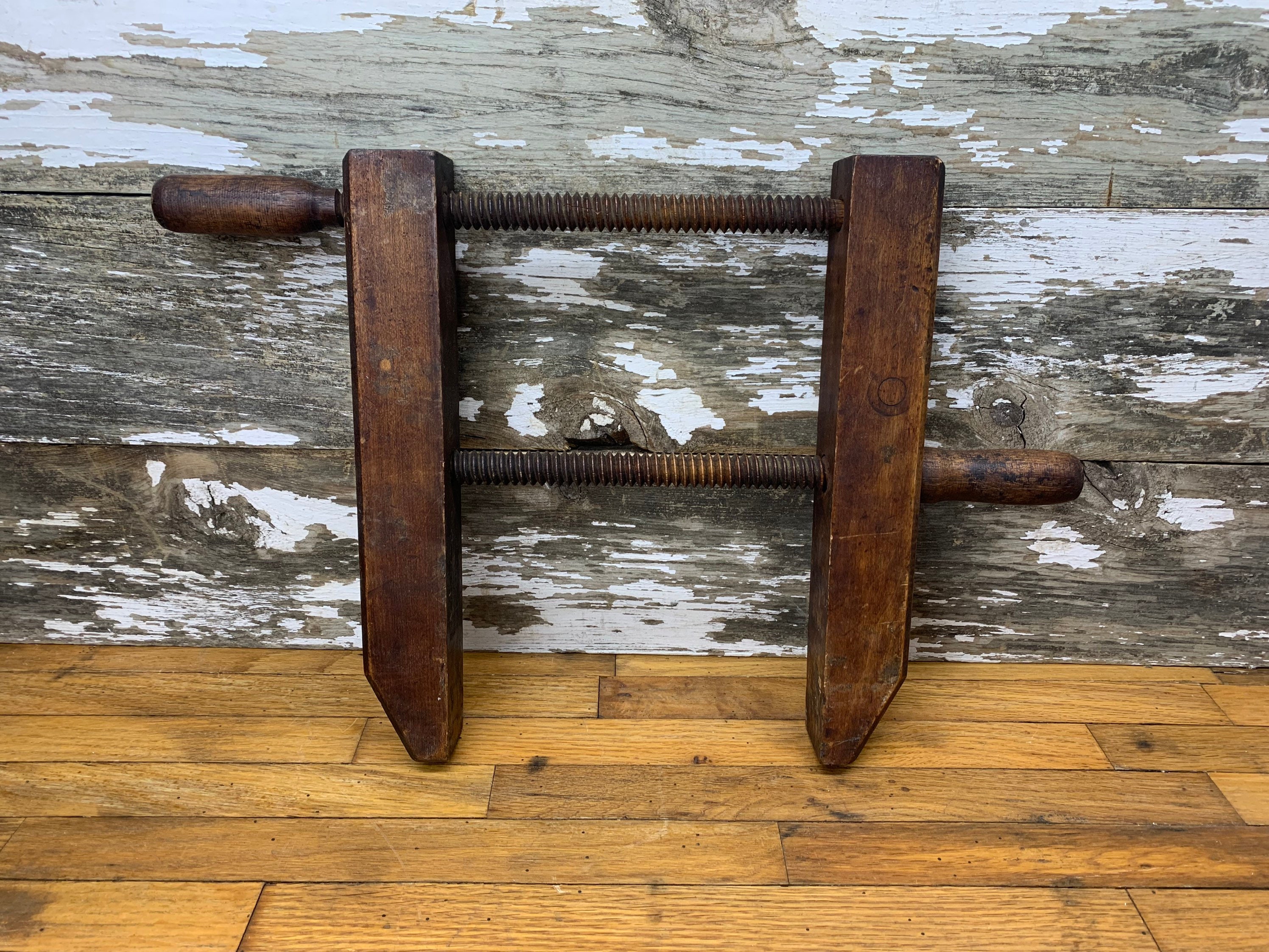 Antique Wooden Hand Screw Clamp Furniture Makers Parallel Etsy