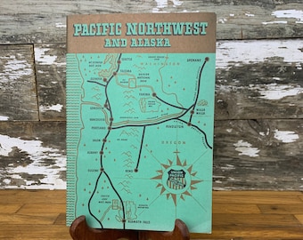 Antique 1930s Union Pacific The Overland Route Pacific Northwest and Alaska Tour Guide Book - 1930s Railroad Tour Brochure