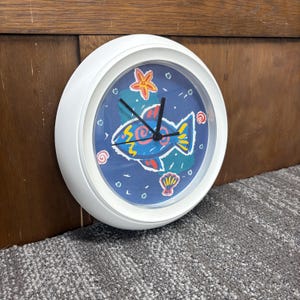 Ocean Themed Wall Clock 1990s Vintage
