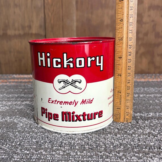 Vintage Hickory Extremely Mild Pipe Mixture Smoking Tobacco Tin No Lid