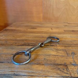 Vintage Small Rustic Chromed Metal Horse Bit