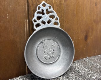 Vintage Pewter Eagle Trinket Dish Ashtray