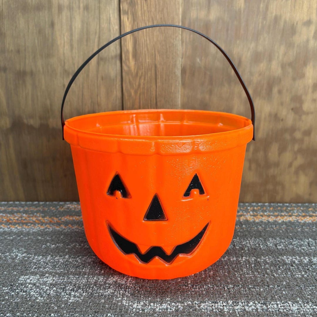 Vintage Jack O Lantern Pumpkin Trick or Treat Candy Bucket - Etsy