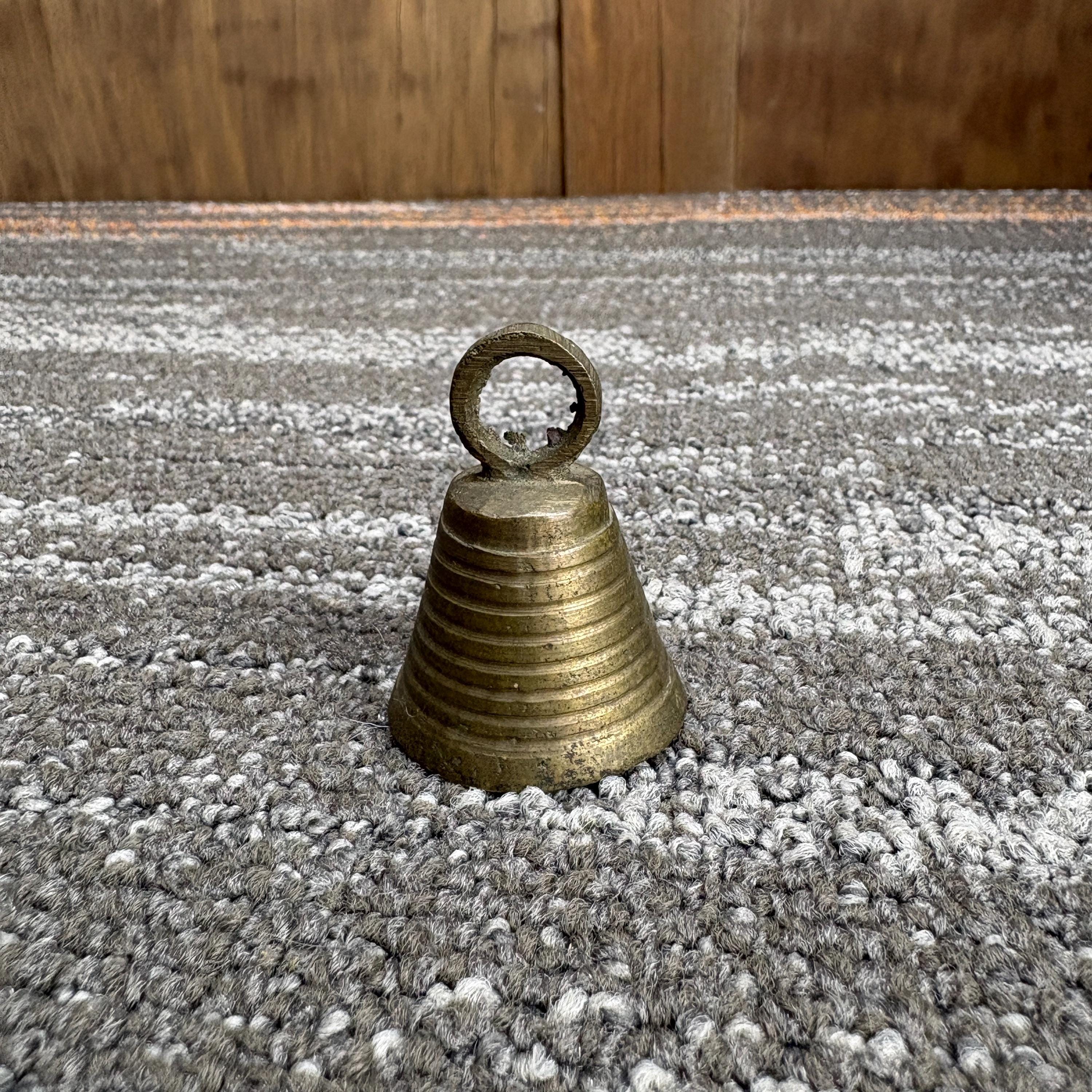 2 Inch Bell Vintage Ribbed Brass Bell - 2 Inches Tall - Etsy