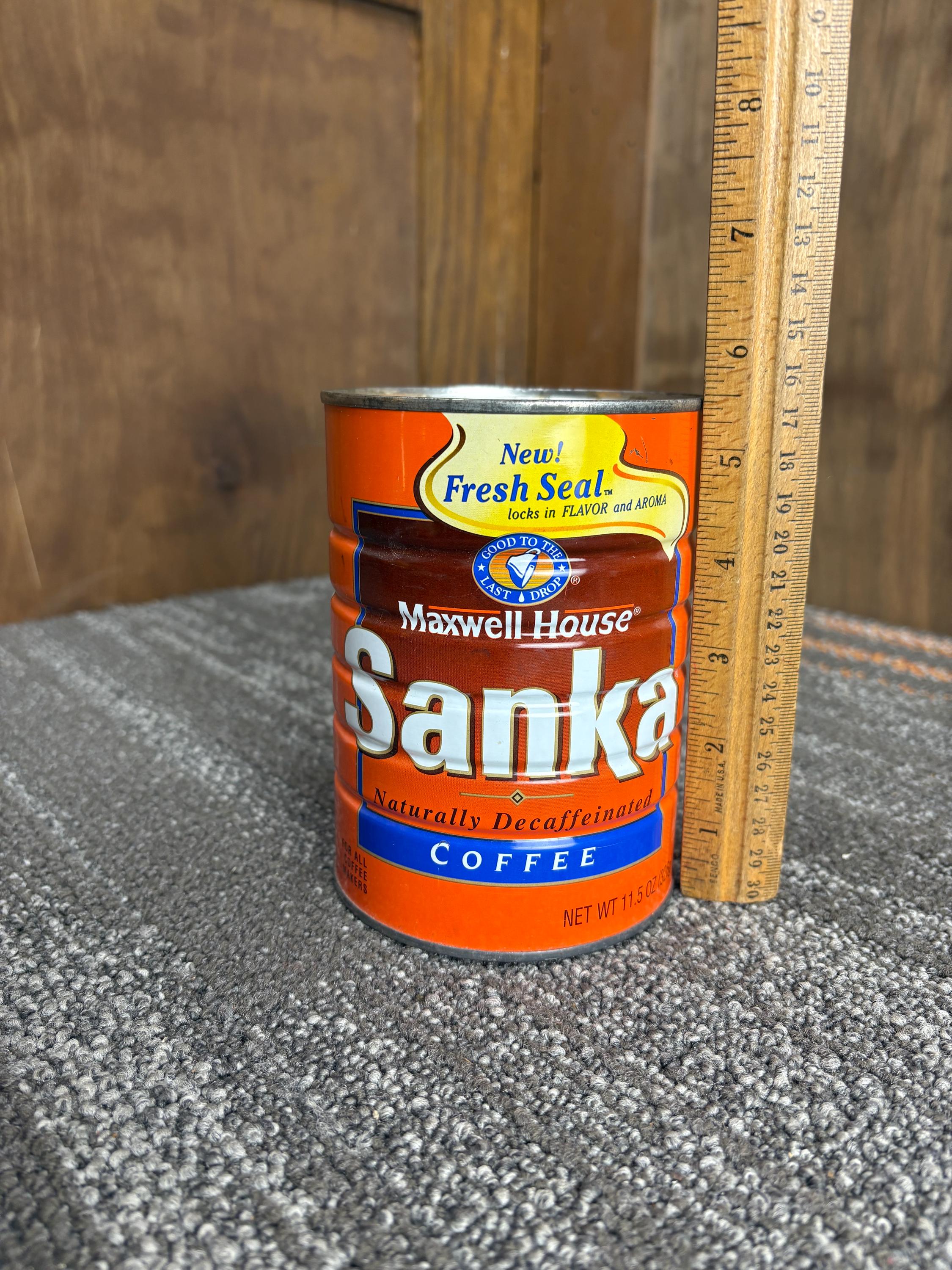 Vintage Maxwell House Sanka Coffee 13.5oz Can - Etsy