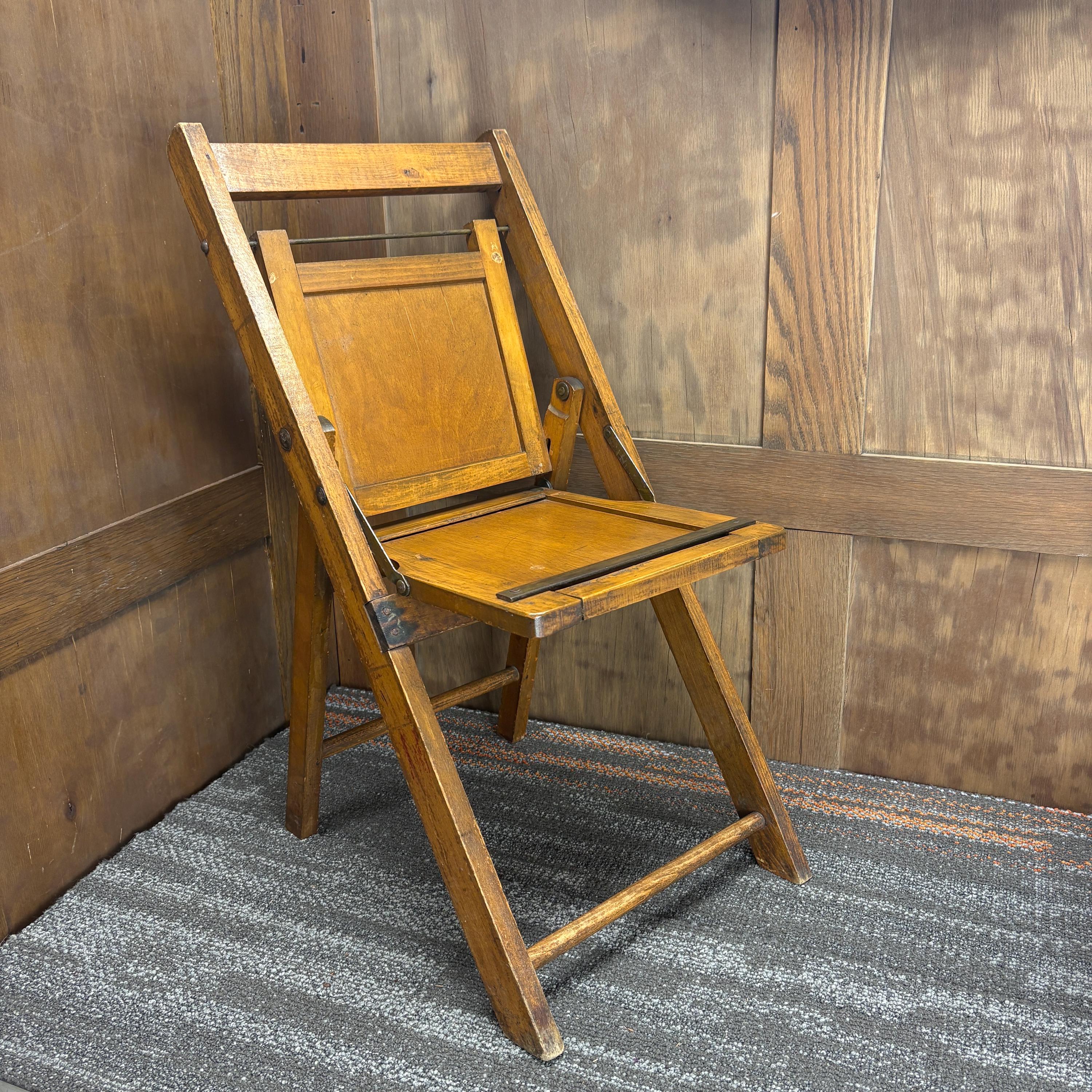 Vintage Wood Folding Church Chair - Etsy