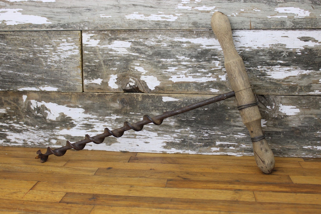 Antique Post and Beam T Handle Hand Auger Rustic/primitive Etsy
