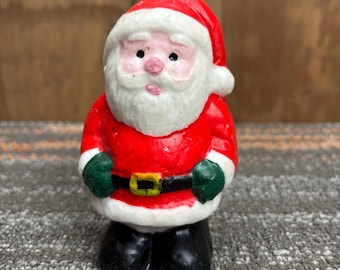 ヴィンテージ サンタクロース クリスマスキャンドル - 高さ5インチ