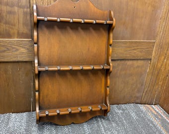 Vintage Wood Teaspoon Wall Display