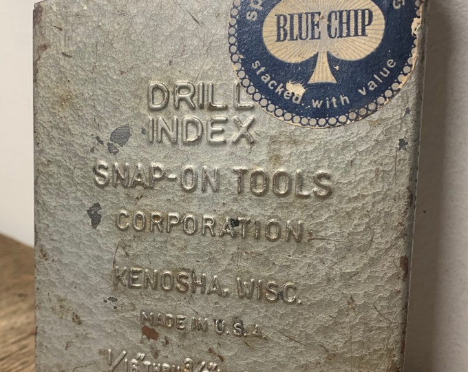 Vintage Snap on Tools Metal Drill Index Kenosha, Wisconsin Case Only
