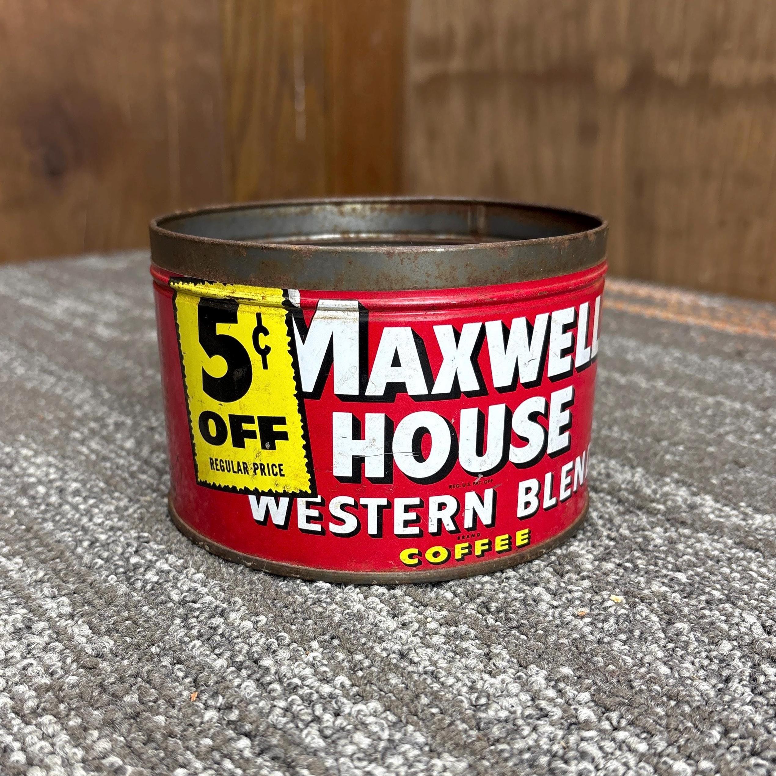 ビンテージ缶＊MAXWELL HOUSE Coffee Maxwell House Coffee Can - Etsy