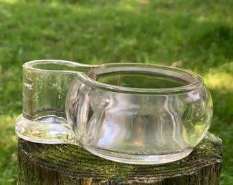 Antique Clear Glass Inkwell Bottle Holder - Patented July 1888